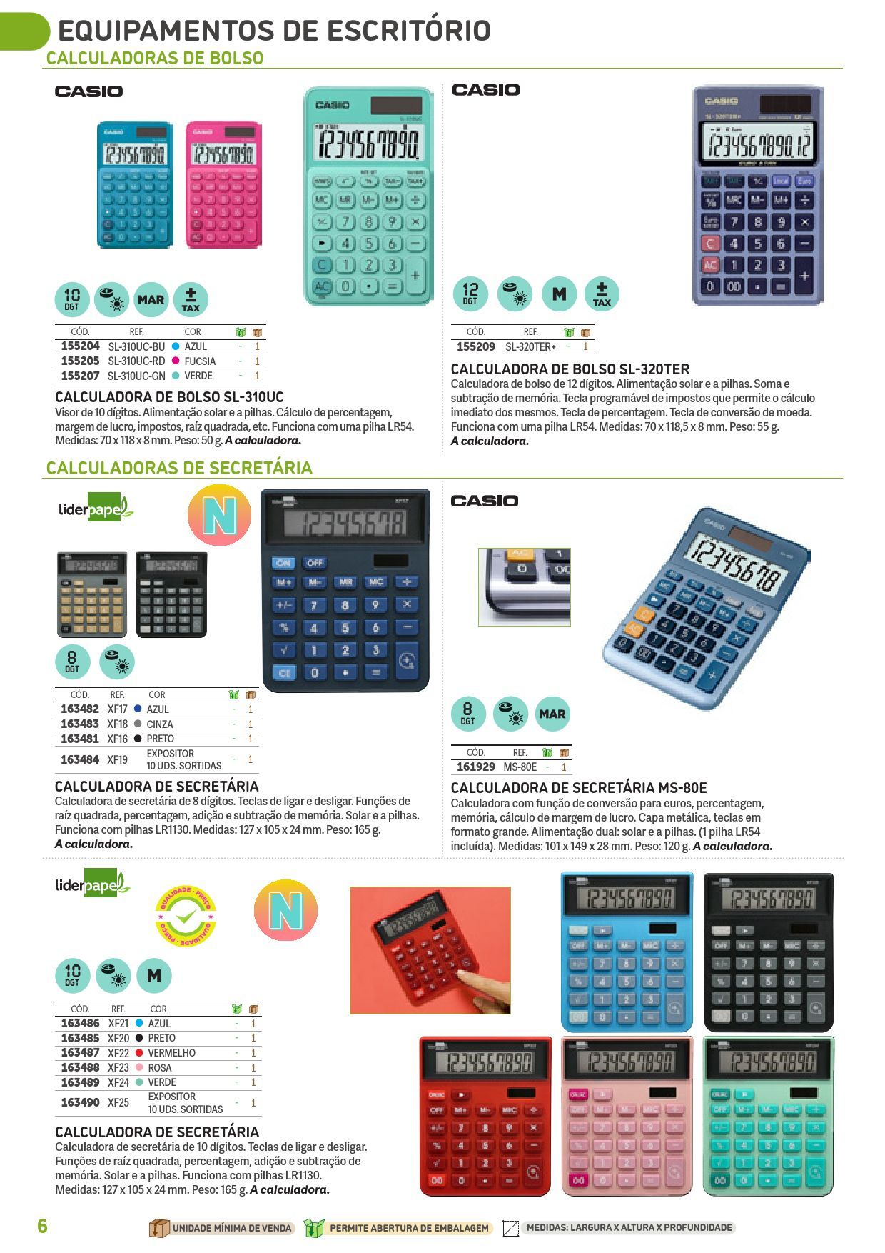 Consurema Artigos de Escritório Papelaria Lda CALCULADORA CASIO SL